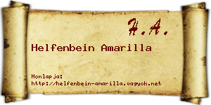 Helfenbein Amarilla névjegykártya